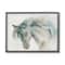 Stupell Industries Minimalist Watercolor Horse Portrait Blue Beige in Black Frame Wall Art
